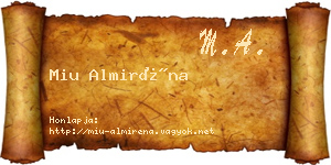 Miu Almiréna névjegykártya